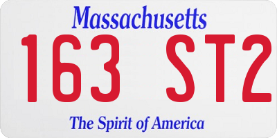 MA license plate 163ST2