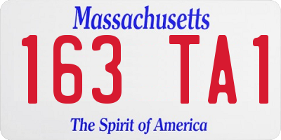 MA license plate 163TA1