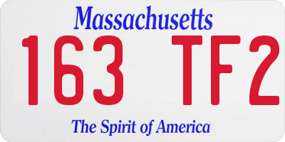 MA license plate 163TF2