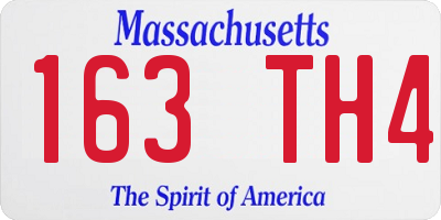 MA license plate 163TH4