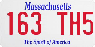MA license plate 163TH5