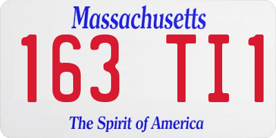 MA license plate 163TI1