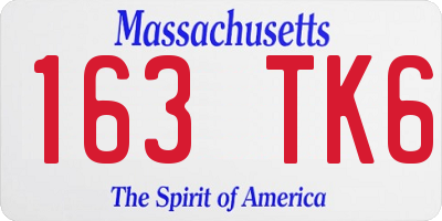MA license plate 163TK6