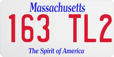 MA license plate 163TL2