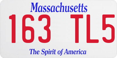 MA license plate 163TL5
