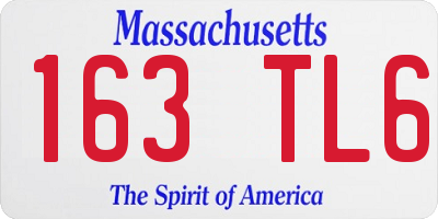 MA license plate 163TL6