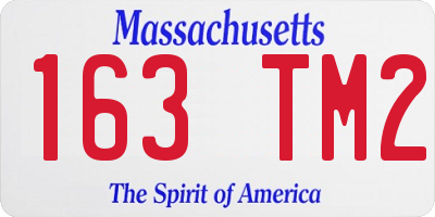 MA license plate 163TM2