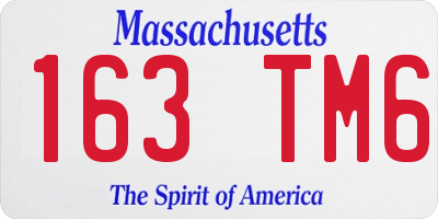 MA license plate 163TM6