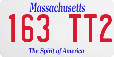 MA license plate 163TT2
