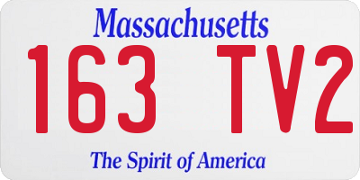 MA license plate 163TV2