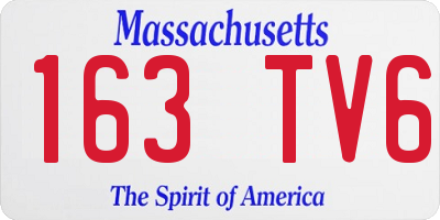 MA license plate 163TV6