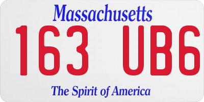 MA license plate 163UB6
