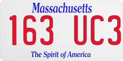 MA license plate 163UC3