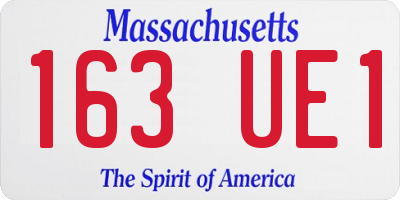 MA license plate 163UE1