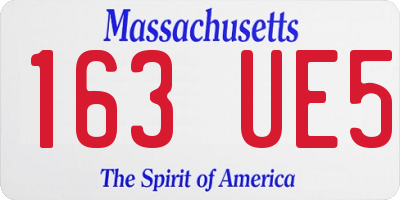 MA license plate 163UE5