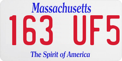 MA license plate 163UF5