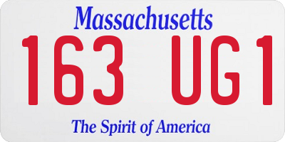 MA license plate 163UG1