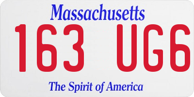 MA license plate 163UG6