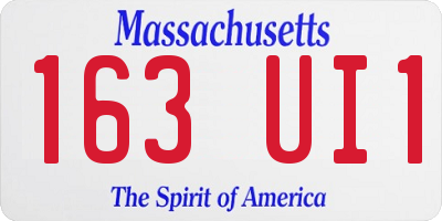 MA license plate 163UI1