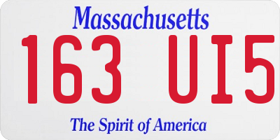 MA license plate 163UI5