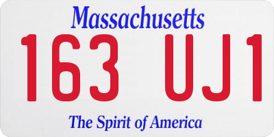 MA license plate 163UJ1