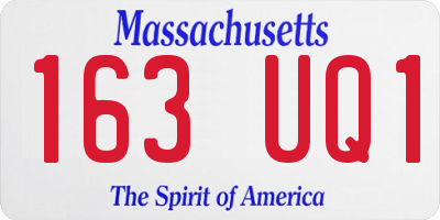 MA license plate 163UQ1