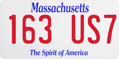 MA license plate 163US7