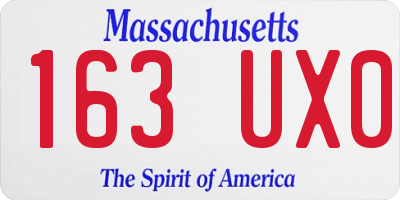 MA license plate 163UX0