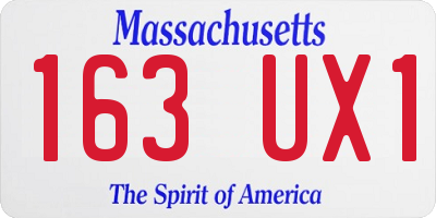 MA license plate 163UX1