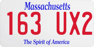 MA license plate 163UX2