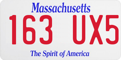 MA license plate 163UX5