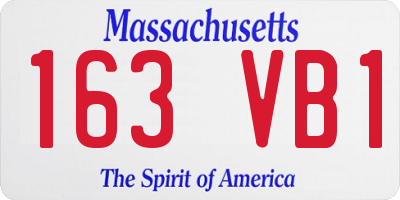 MA license plate 163VB1