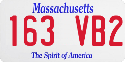 MA license plate 163VB2