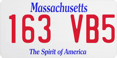 MA license plate 163VB5