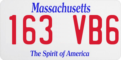MA license plate 163VB6