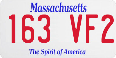 MA license plate 163VF2