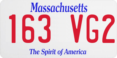 MA license plate 163VG2