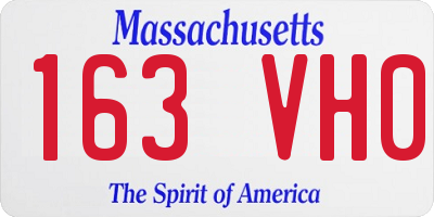 MA license plate 163VH0