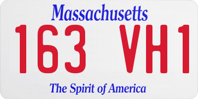 MA license plate 163VH1