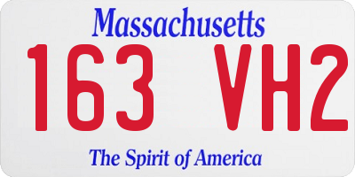 MA license plate 163VH2
