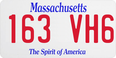 MA license plate 163VH6