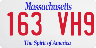 MA license plate 163VH9