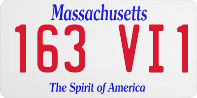 MA license plate 163VI1
