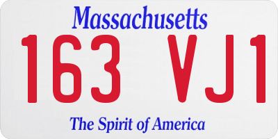 MA license plate 163VJ1