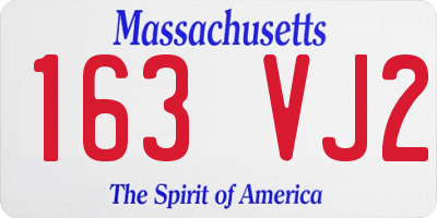 MA license plate 163VJ2