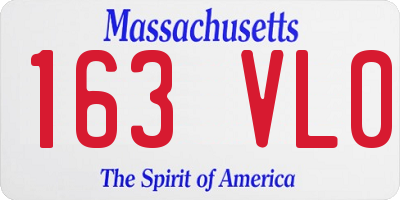 MA license plate 163VL0