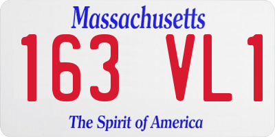 MA license plate 163VL1