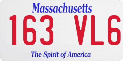 MA license plate 163VL6