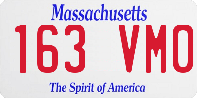 MA license plate 163VM0