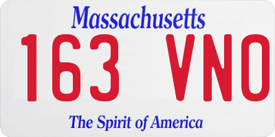 MA license plate 163VN0